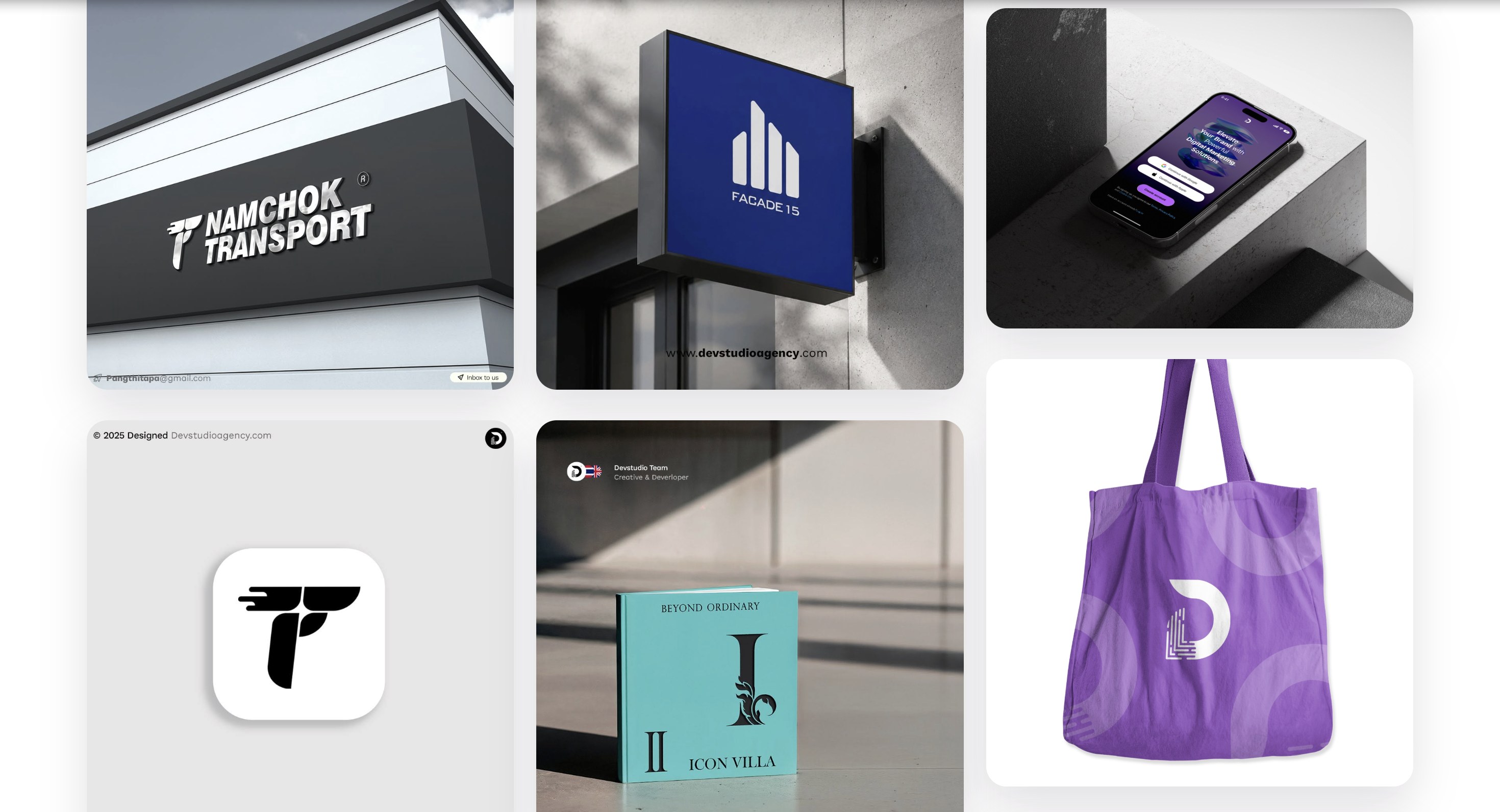 Dev Studio — sélection de réalisations branding